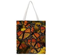 STVNKML Monarch Butterflies Canvas Tote Bag for Women Cute Stylish Shoulder Bag Reusable Shopping Bags for Daily