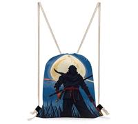 STVNKML Moonlight Watercolor Style Ninja Drawstring Backpack Sport Gym Bags Yoga Shopping Travel Casual Daypacks for Women Men
