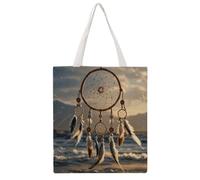 STVNKML Native American Dream Catcher Canvas Tote Bag for Women Cute Stylish Shoulder Bag Reusable Shopping Bags for Daily