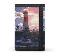 STVNKML Navigation Lighthouse Wallet Men's Trifold Wallet And Coin Pocket Slim Card Holder Wallet for Men Money Clip