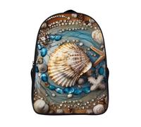 STVNKML Ocean Shell Art Backpack, Laptop Backpack for Men, 16 Inch Travel Hiking Daypack, Casual Backpacks