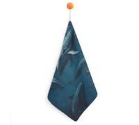 STVNKML Ocean Whale Hand Towels for Bathroom - 1PCS Kitchen Towels Super Absorbent & Fast Drying Dish Towels Microfiber Cleaning Rags with Hanging Loop - Kitchen Bathroom Essentials