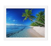 STVNKML Paint by Numbers Kit for Adults Beginners, DIY Adult Paint by Number Kits on Canvas, Sea Sky Palm Tree Digital Oil Number Painting Kits for Home Decor Gift 30x40cm