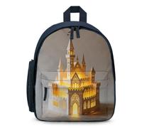 STVNKML Papercut Light Castle Backpack 12.6 Inch Casual Daypack with Multi-Pockets BookBag for Daily Essentials, Blue, One Size