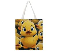 STVNKML Parisian Dachshund Canvas Tote Bag for Women - Cute Stylish Shoulder Bag, Reusable Shopping Bags for Daily, Cute Duck Animal, 38x41cm