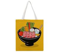 STVNKML Parisian Dachshund Canvas Tote Bag for Women - Cute Stylish Shoulder Bag, Reusable Shopping Bags for Daily, Cartoon Hotpot Doodle, 38x41cm