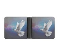 STVNKML Peace Dove Leather Bifold Wallet with 2 Hidden Pockets 6 Card Slots Slim Wallets for Cash, Cards, And ID, Peace Dove, One Size, Modern