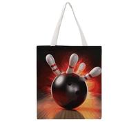 STVNKML Penguin Antarctica Ice Canvas Tote Bag for Women - Cute Stylish Shoulder Bag, Reusable Shopping Bags for Daily, Bowling Ball, 38x41cm
