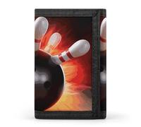 STVNKML Penguin Antarctica Ice Slim Wallets for Men Money Clip Card Holder Wallet Men's Trifold Wallet And Coin Pocket, Bowling Ball, One Size, Modern