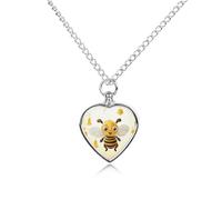 STVNKML Pet Cremation Jewelry - 2 Polar Bears Heart Shaped Urn Necklace for Dog/Cat Ashes, Memorial Keepsake Pendant with Funnel & Gift Jewelry, One Size, Zinc, No Gemstone