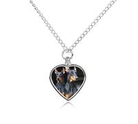 STVNKML Pet Cremation Jewelry - Cartoon Yellow Duck Heart Shaped Urn Necklace for Dog/Cat Ashes, Memorial Keepsake Pendant with Funnel & Gift Jewelry, One Size, Zinc, No Gemstone