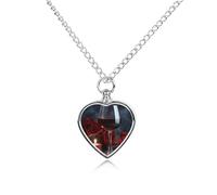 STVNKML Pet Cremation Jewelry - Cute Mermaid Tail Heart Shaped Urn Necklace for Dog/Cat Ashes, Memorial Keepsake Pendant with Funnel & Gift Jewelry, One Size, Zinc, No Gemstone