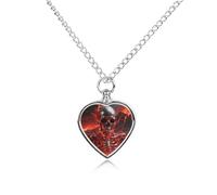 STVNKML Pet Cremation Jewelry - Flower Maze Heart Shaped Urn Necklace for Dog/Cat Ashes, Memorial Keepsake Pendant with Funnel & Gift Jewelry, One Size, Zinc, No Gemstone