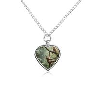STVNKML Pet Cremation Jewelry - Flower Maze Heart Shaped Urn Necklace for Dog/Cat Ashes, Memorial Keepsake Pendant with Funnel & Gift Jewelry, One Size, Zinc, No Gemstone