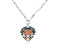 STVNKML Pet Cremation Jewelry - Forest Tiger Heart Shaped Urn Necklace for Dog/Cat Ashes, Memorial Keepsake Pendant with Funnel & Gift Jewelry