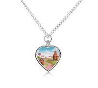 STVNKML Pet Cremation Jewelry - Horses Heart Shaped Urn Necklace for Dog/Cat Ashes, Memorial Keepsake Pendant with Funnel & Gift Jewelry, One Size, Zinc, No Gemstone
