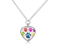 STVNKML Pet Cremation Jewelry - Magnificent View in Banff Heart Shaped Urn Necklace for Dog/Cat Ashes, Memorial Keepsake Pendant with Funnel & Gift Jewelry, One Size, Zinc, No Gemstone
