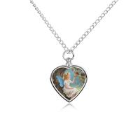 STVNKML Pet Cremation Jewelry - Minimal Panda Heart Shaped Urn Necklace for Dog/Cat Ashes, Memorial Keepsake Pendant with Funnel & Gift Jewelry, One Size, Zinc, No Gemstone