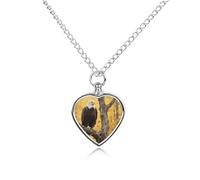 STVNKML Pet Cremation Jewelry - Minimal Panda Heart Shaped Urn Necklace for Dog/Cat Ashes, Memorial Keepsake Pendant with Funnel & Gift Jewelry, One Size, Zinc, No Gemstone