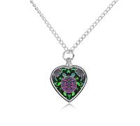STVNKML Pet Cremation Jewelry - Psychedelic Sea Turtle Heart Shaped Urn Necklace for Dog/Cat Ashes, Memorial Keepsake Pendant with Funnel & Gift Jewelry, One Size, Zinc, No Gemstone