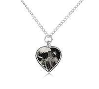 STVNKML Pet Cremation Jewelry - Steam Train Heart Shaped Urn Necklace for Dog/Cat Ashes, Memorial Keepsake Pendant with Funnel & Gift Jewelry