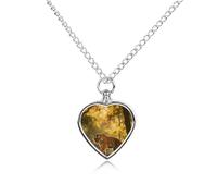 STVNKML Pet Cremation Jewelry - Tiger Heart Shaped Urn Necklace for Dog/Cat Ashes, Memorial Keepsake Pendant with Funnel & Gift Jewelry
