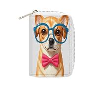 STVNKML Pet Dog Soft Bow Tie, Oversized Glasses Leather Card Bag Portable Coin Wallet Mini Change Holder Coin Pocket PU Wallet Card Wallets Clutch Bags for Women Men, style, 16x11.5cm