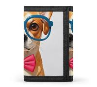 STVNKML Pet Dog Soft Bow Tie, Oversized Glasses Wallet Men's Trifold Wallet And Coin Pocket Slim Card Holder Wallet for Men Money Clip