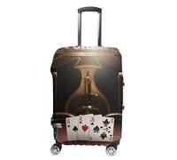 STVNKML Poker Tournament Suitcase Covers for Luggage - Elastic Luggage Cover Protector, Double-sided Washable Suitcases Sleeve for 19-32 Inch Luggage, white, M, Poker Tournament