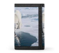 STVNKML Polar Bear on Ice Wallet Men's Trifold Wallet And Coin Pocket Slim Card Holder Wallet for Men Money Clip