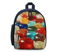 STVNKML Polished Gemstones Backpack 12.6 Inch Casual Daypack with Multi-Pockets BookBag for Daily Essentials, Blue, One Size