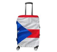 STVNKML Puerto Rico Flag Suitcase Covers for Luggage - Elastic Luggage Cover Protector, Double-sided Washable Suitcases Sleeve for 19-32 Inch Luggage, white, L, Puerto Rico Flag