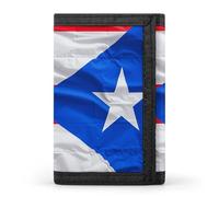 STVNKML Puerto Rico Flag Wallet Men's Trifold Wallet And Coin Pocket Slim Card Holder Wallet for Men Money Clip