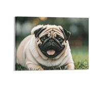 STVNKML Pug Dogs Wall Art for Living Room Boho Decor