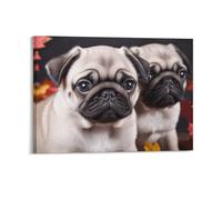 STVNKML Puppys Pug Wall Art for Living Room Boho Decor
