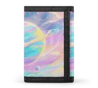 STVNKML Rainbow Colored Galaxy Wallet Men's Trifold Wallet And Coin Pocket Slim Card Holder Wallet for Men Money Clip