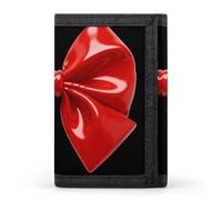 STVNKML Red Bow Wallet Men's Trifold Wallet And Coin Pocket Slim Card Holder Wallet for Men Money Clip