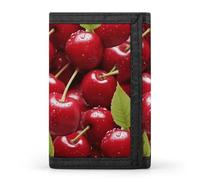 STVNKML Red Cherries Wallet Men's Trifold Wallet And Coin Pocket Slim Card Holder Wallet for Men Money Clip