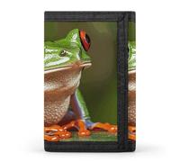 STVNKML Red Eyed Frog Wallet Men's Trifold Wallet And Coin Pocket Slim Card Holder Wallet for Men Money Clip