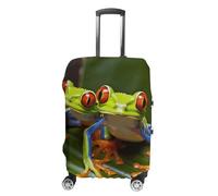 STVNKML Red Eyed Tree Frog Suitcase Covers for Luggage - Elastic Luggage Cover Protector, Double-sided Washable Suitcases Sleeve for 19-32 Inch Luggage, white, L, Red Eyed Tree Frog