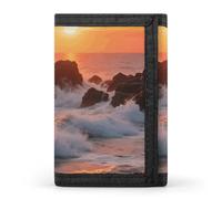 STVNKML Reef at Sunset Wallet Men's Trifold Wallet And Coin Pocket Slim Card Holder Wallet for Men Money Clip