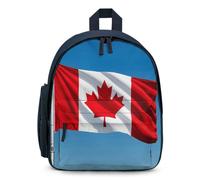 STVNKML Retro Canada Flag Backpack 12.6 Inch Casual Daypack with Multi-Pockets BookBag for Daily Essentials, Blue, One Size