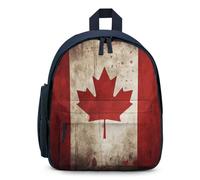STVNKML Retro Canada Flag Backpack 12.6 Inch Casual Daypack with Multi-Pockets BookBag for Daily Essentials, Blue, One Size