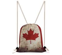 STVNKML Retro Canada Flag Drawstring Backpack Sport Gym Bags Yoga Shopping Travel Casual Daypacks for Women Men