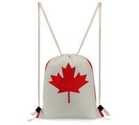 STVNKML Retro Canada Flag Pattern Drawstring Backpack Sport Gym Bags Yoga Shopping Travel Casual Daypacks for Women Men
