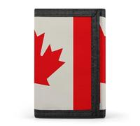 STVNKML Retro Canada Flag Pattern Wallet Men's Trifold Wallet And Coin Pocket Slim Card Holder Wallet for Men Money Clip
