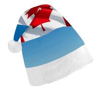 STVNKML Retro Canada Flag Santa Hat for Adults Christmas Hat Xmas Santa Hats Cap for Costumes Holiday Party Supplies
