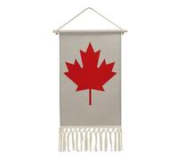 STVNKML Retro Canada Flag Vertical Wall Hanging Tapestry with Tassels