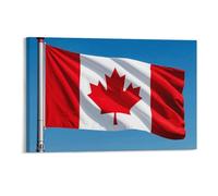 STVNKML Retro Canada Flag Wall Art for Living Room Boho Decor