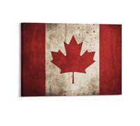 STVNKML Retro Canada Flag Wall Art for Living Room Boho Decor